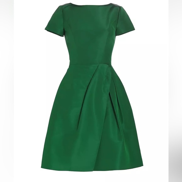 Carolina Herrera Dresses & Skirts - Carolina Herrera Chalet Bateau Neck Silk Faille Dress Size 14 NWT
